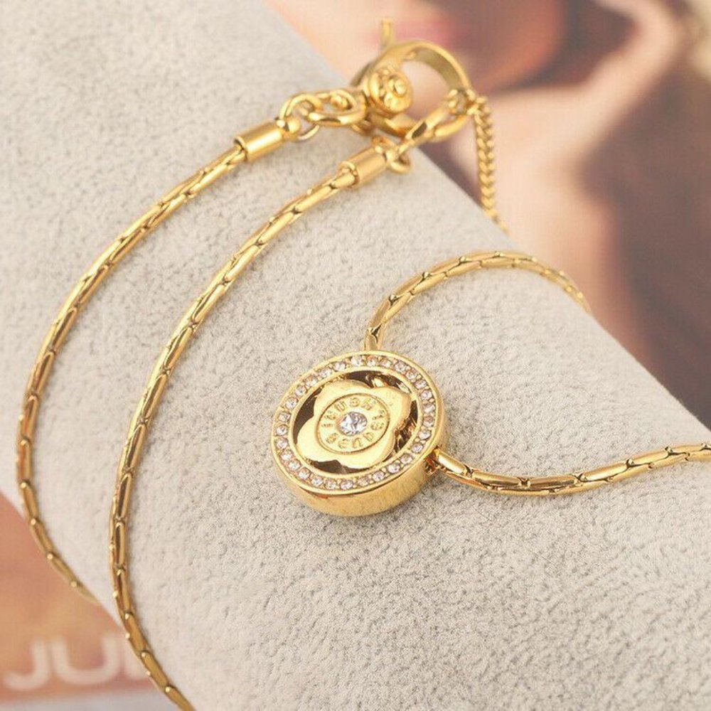 NEW Henri Bendel Gold Pave Snake Chain Necklace